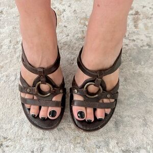 Gianni Bini Dark Brown Strappy Sandals
